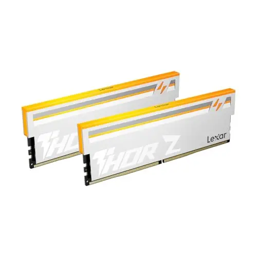Lexar Thor Z Series RGB Memoria RAM DDR5 32GB Kit (2x16GB) 6000 MHz CL36, DRAM 288-Pin UDIMM PC Memoria DDR5 para Computadora Juegos Alto Rendimiento Compatible con Intel XMP 3.0/AMD Expo 1.4V Plata