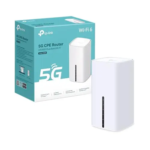 TP-Link Archer NX600 5G LTE Router WLAN, 5G Router Tarjeta SIM, AX3600 Dual Band Wi-Fi 6, 1 x Puerto 2,5G + 2 x Puertos 1G, gestión Web y App, Plug and Play