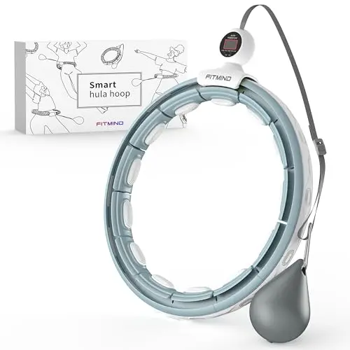 Hula Hoop Fitness, Smart Hula Hoop con Contador, Hula Hoop Inteligente Fitness con Peso y Masaje Circular - Tamaño Ajustable, Ideal para Adultos Niños y Principiantes