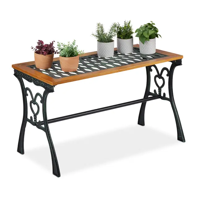 relaxdays mesa balcón vintage madera
