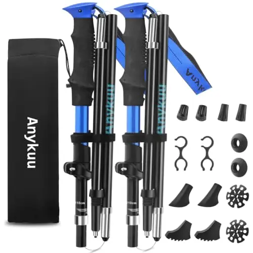 anykuu 7075 bastones trekking 2uds
