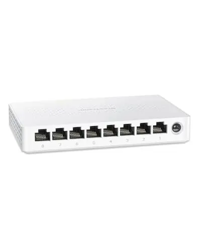 BrosTrend 2,5Gb Switch Ethernet 8 Puertos, Gigabit Switch de red 2.5Gb sin Ventilador, no Gestionado Hub RJ45 para PC, Videoconsola, NAS, Plug & Play, Montaje en Escritorio o Muro, Vida ÚTI Protección
