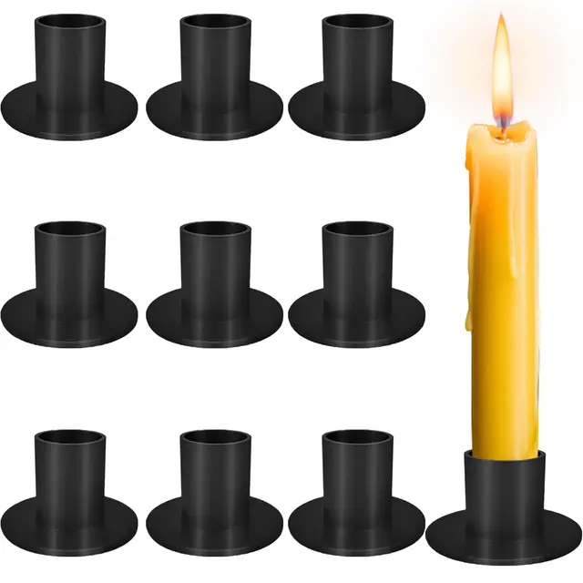 rddaipe 9pcs candelabros metal negro