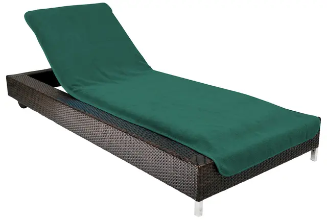 Brandsseller Funda de Tumbona Rizo Algodón 75×200 cm Verde Oscuro