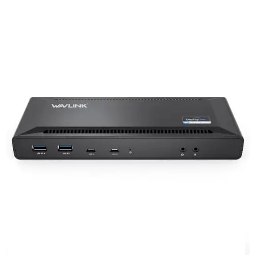 WAVLINK Estación de acoplamiento USB-C de doble monitor, carga de 100 W, pantallas 4K duales, 2 x HDMI o 2 x DisplayPort, compatible con Mac, Windows, Thunderbolt 3/4, USB-C (6 x USB, Ethernet,