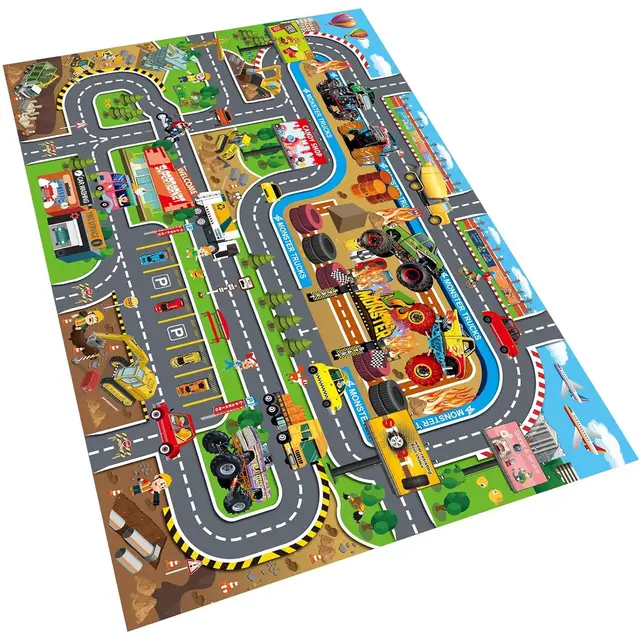 wfkkmeq alfombra coches infantil 50x80