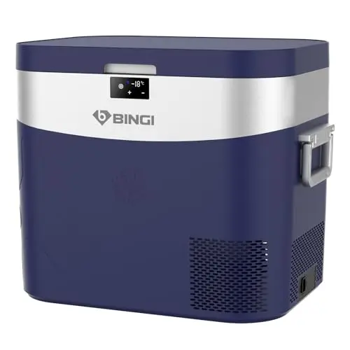 BINGI Nevera Portátil Eléctrica 22L,Nevera y Congelador Compresor Portátil,Refrigerador de Coche 12V/24V