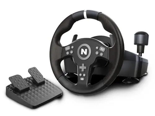 NiTHO Drive Pro V200 Volante de Carreras con Pedales y Cambio Integrado, 270° Volante Gaming Compatible con PC, PS4, Switch 2, Switch, Xbox Series X|S y Xbox One, Simulador de Conducción con Vibración