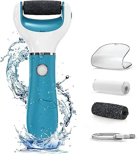 Lima Electrica, Azul, Durezas, Set de Manicura y Pedicura para Seco y Húmedo, Elimina Fácilmente Callos y Piel, Cuidado de Pies